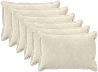 vidaXL - Kussensloop - 6 stuks - Katoensatijn - Crèmekleurig - 50 x 80 cm
