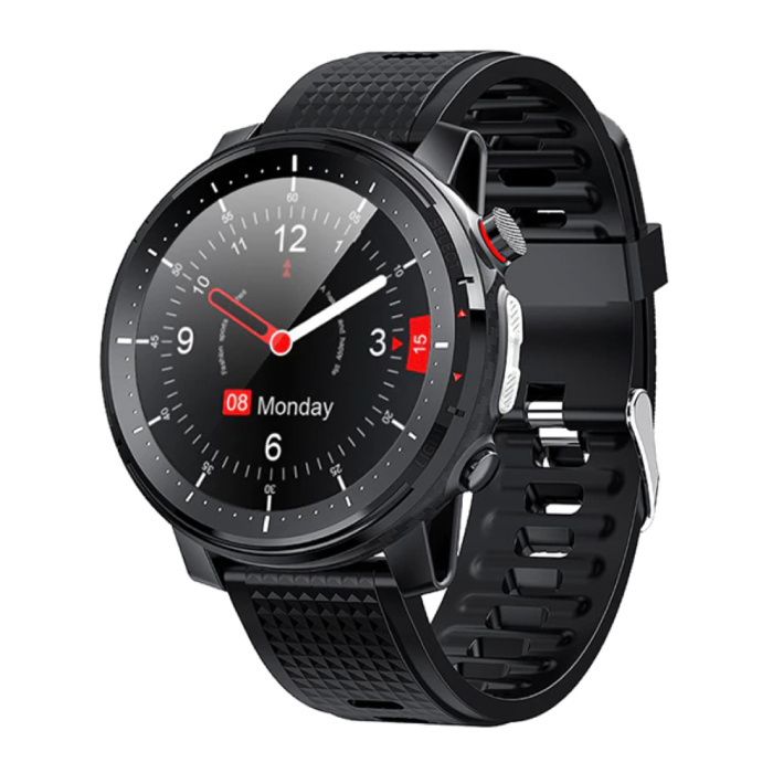 Melanda Sport Smartwatch met Hartslagmeter - Fitness Sport Activity Tracker Siliconen Bandje Horloge iOS Android Zwart
