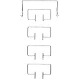 TEMPUR Matrashouder, 5 stuks, chroom | Set C voor vrijstaande systeemframes