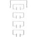 TEMPUR Matrashouder, 5 stuks, chroom | Set C voor vrijstaande systeemframes