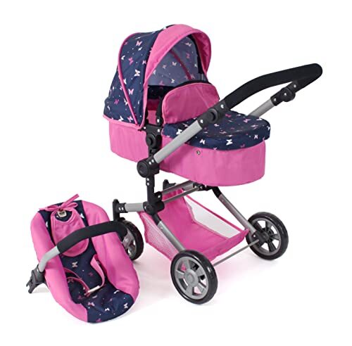 BAYER CHIC BAYER CHIC 2000 Poppenwagen LINUS Butterfly navy-pink