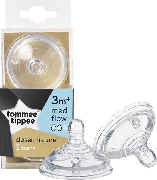 Tommee Tippee Closer to Nature Flesspeen x2 - Medium Stroom