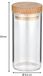 Zassenhaus 2 kruidenpotjes voor kruidenrek, borosilicaatglas, beukenhout, 100 ml