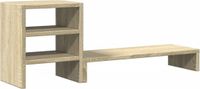 vidaXL Monitorstandaard met bureau-organizer, bewerkt hout, sonoma eiken
