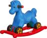 Monkey-Gym Babywippen paardvormig - blauw