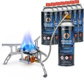 Eurocatch Foldable Gas Burner 2200W met Connector - incl. 8 gasbussen