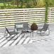 Sans marque Ensemble de jardin - Noir - Grille - Deux places - 4 Pièces