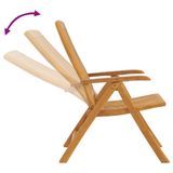 vidaXL Tuinstoel Gecapitonneerde Zitting Polyester Rood