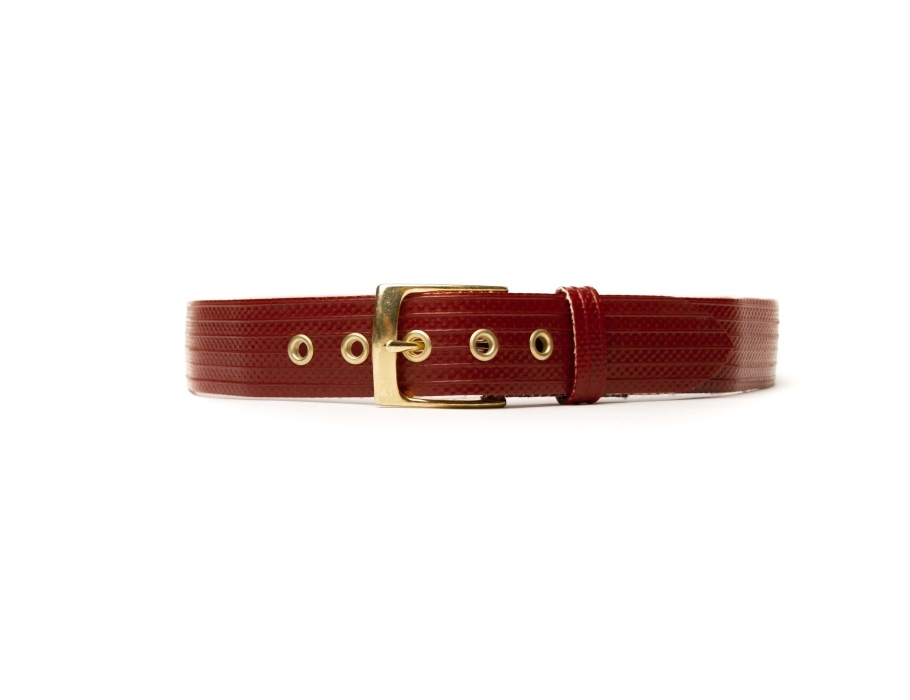 Bendl #110 Brandweerslang riem - rood/goud - 4x105 cm 105 cm