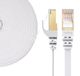 Elfcam® - 3m LAN-kabel CAT7, Ethernet Kabel Platte Vergulde RJ45 Netwerkkabel 10Gbps 600MHz Lan RJ45 Afgeschermd S/FTP, 100% Koper, 32 AWG，3 Meter