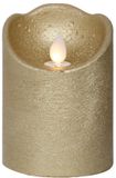 Lumineo LED Waving kaars wax goud Ø7,5xH10cm