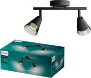 Philips LED Philips Cleft Spot - Plafondspot met twee lichtpunten - Zwart
