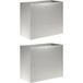 Maison Exclusive - Lot de 2 pots de jardin, argenté, 60 x 30 x 40 cm, en acier inoxydable
