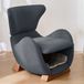 STILVORA Loungesessel - Designer in Walhai-Stijl - Ergonomisch Met Ingebouwde Dierenhol - Zithoogte 76 cm - Voorkeur voor Huisdieren - Grijs