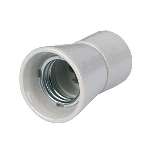REV E27 fitting, porseleinen fitting voor gloeilampen tot 150W, wit