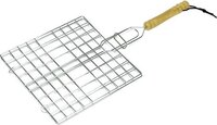 BBQ Collection Barbecuerooster met handvat - 40 x 20 x 20 cm - Rechthoek - Zilver