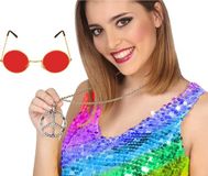 Atosa Hippie Flower Power verkleed accessoires set
