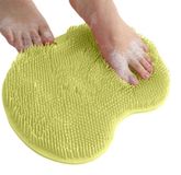 Merkloos Groene rubberen massagepad - Voetschrobmat met antislip zuignappen