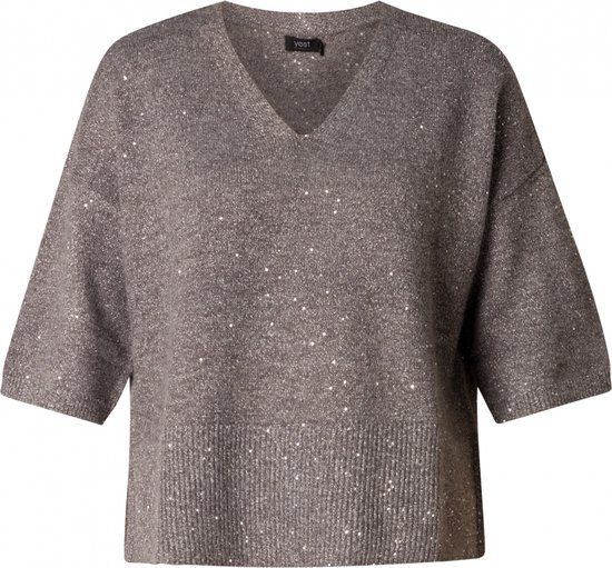YEST Pluck Essential Top - Dark Grey/Melange - Size 38