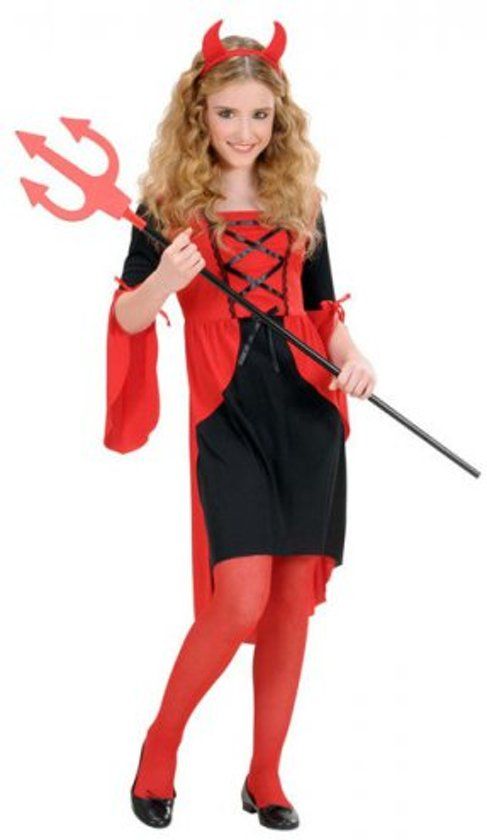 Generik Halloween duivel kostuum voor meisjes - Verkleedkleding - Maat 122/152