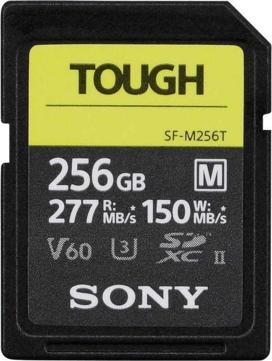 Sony SDXC M Tough Series 256GB UHS-II Class 10 U3 V60 - Black