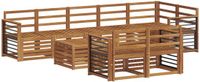 vidaXL - Bank loungeset - 8 zitplekken - Naturel - Polyester