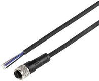Tru Components TC-12833152 Sensor/actuator aansluitkabel M12 5-polig recht 10 m zwart