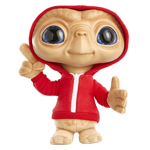 E&T E.T. Extra-terrestrische 40e verjaardag pluche figuur met licht en geluid, zacht speelgoed, speelgoed voor kinderen 3 jaar, HKN39