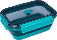 Lurch Up&Down vouwbare lunchbox uit silicone, petrol, Bio plastic, 1.20 l