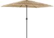 vidaXL Parasol met LED's en stalen paal 300x200x250 cm bruin