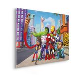 Komar Spidey and His Amazing Friends Selfie afbeelding op canvas, 40 x 30 cm, voor kinderkamer, meerkleurig