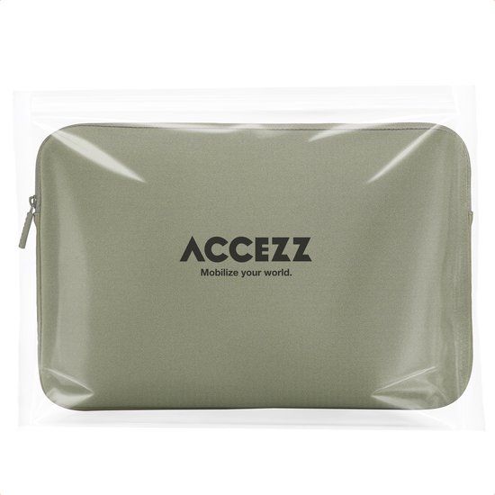 Accezz Laptop sleeve - Laptop Hoes geschikt voor 15 / 15.3 / 15.6 / 16 / 16.2 inch - Groen