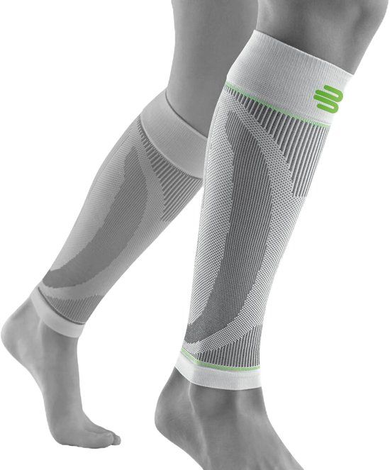 Bauerfeind Sport Compressie Onderbenen Sleeve (Per paar) - Wit - Maat 40-42