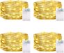 5M 50 LED guirlandes lumineuses pile minuteur - Set van 4 - Micro guirlande lumineuse fil IP65 étanche LED