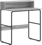 vidaXL Bureau met opslag Grijs Sonoma 80 x 50 x 91 cm