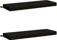 vidaXL - Coussin de banc - SOEST - 2 pièces - 100% Polyester - Noir - 120 x 40 x 8 cm