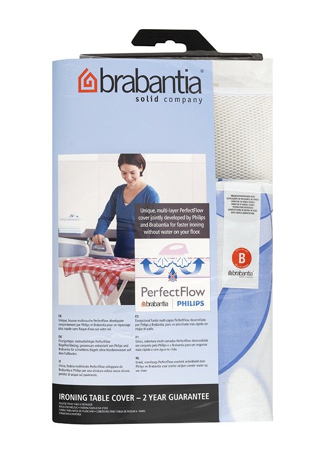Brabantia Perfect Flow Strijkplankhoes B - 124 x 38 cm - Blauw