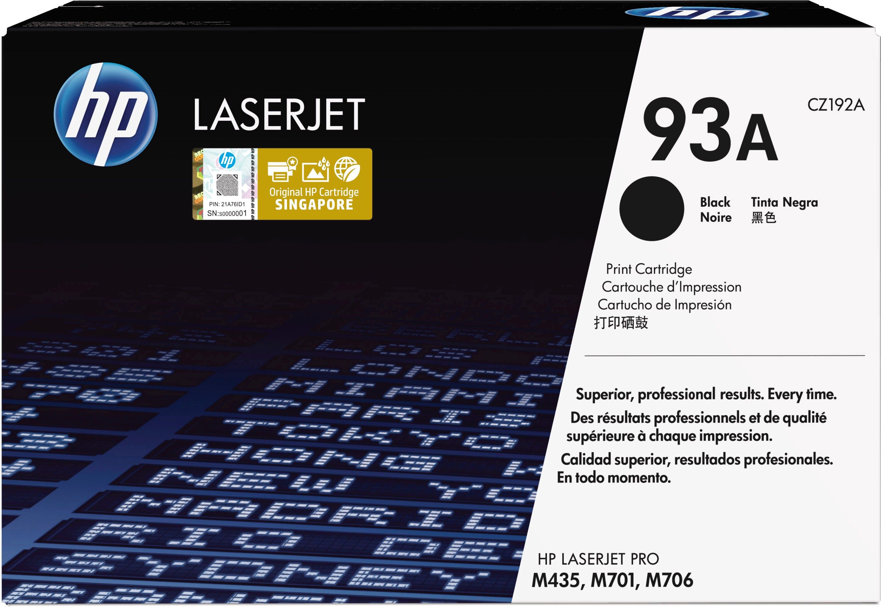 HP 93A Zwarte Laserjet Tonercartridge - CZ192A
