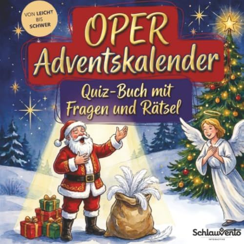 Schlauvento Interactive Oper-Adventskalender: Quiz-Buch mit Fragen und Rätsel