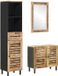 vidaXL Badkamerkastenset 3 st Naturel 38 x 33 x 160 cm