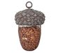 Dehner Natura Premium Wildvogel voederplaats, voederstation/drinkbak voor wilde vogels, voederplaats weer/hangend, incl. ophangsysteem, ca. 14 x 14 x 22 cm, polyresin/metaal, grijs