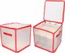 Bellatio Decorations 2x stuks kerstballen opruimen/opbergen opbergboxen 31 x 31 x 31 cm - Kerstversiering opbergdozen