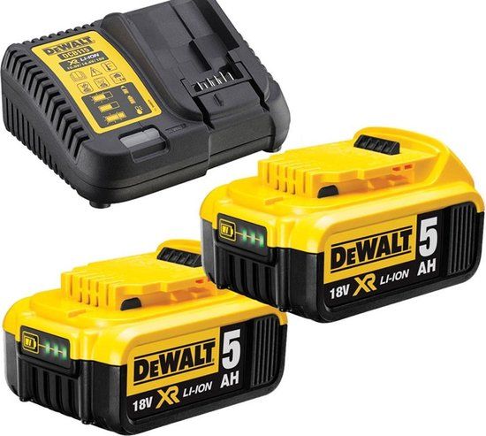 DeWALT DCB115P2 18V XR Li-ion Accu Starterset (2x 5.0Ah + Lader)