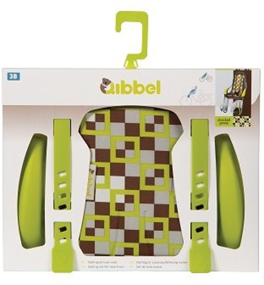 Qibbel Stylingset Luxe Voorzitje Checked Green
