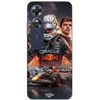 Maniacase Etui Oppo A17 Max Verstappen F1 kunst behang