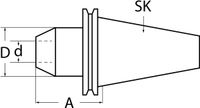 TECWERK Mandrin de serrage plat DIN 69871AD Mandrin de serrage Weldon D.12mm SK40 L.-L.100mm