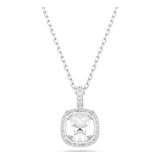 Swarovski Una Angelic Hanger, Kussenslijpsel, Wit, Rodium Verguld