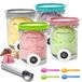 Creami-containers, 480 ml - 4 pièces - Sans BPA - Lavable au lave-vaisselle - Récipients à crème glacée - Couvercle hermétique
