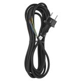 EMOS Câble de raccordement en caoutchouc 5 m, câble d'alimentation, câble de raccordement pour charge mécanique moyenne, câble de raccordement Schuko, 3 x 1,0 mm², H05RN-F caoutchouc/néoprène, noir