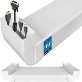 KOTARBAU® Kabelgoot, Kabelkanaal, PVC, 204 x 60 mm, 63 cm Lang, kabelgoot muur, Wit